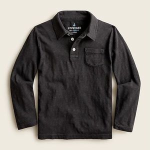 J Crew CrewCuts Boys' garment-dyed long-sleeve polo shirt AZ729